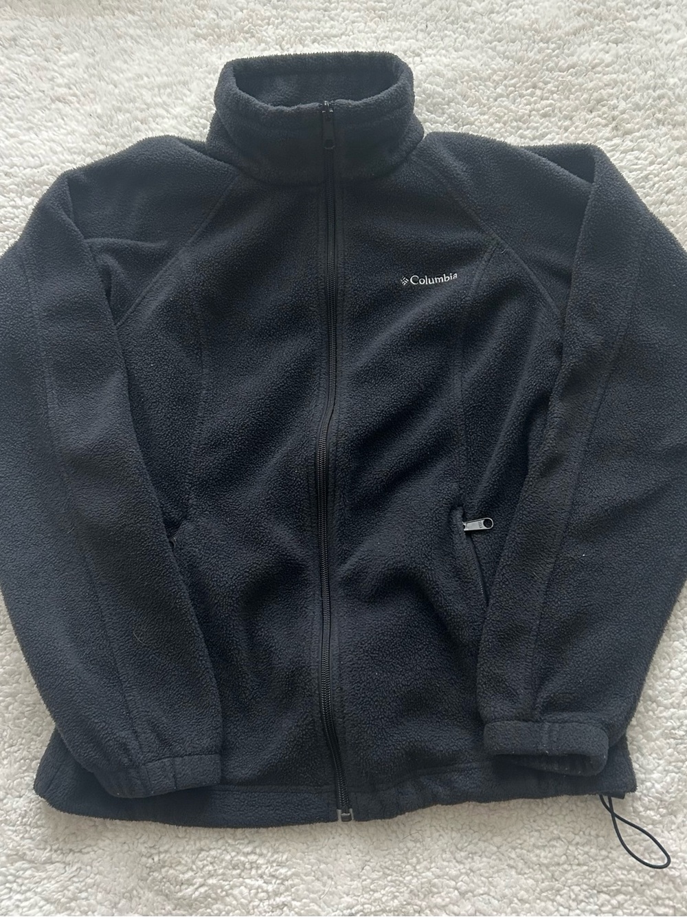 Columbia Black Full-Zip Teddy Fleece Jacket